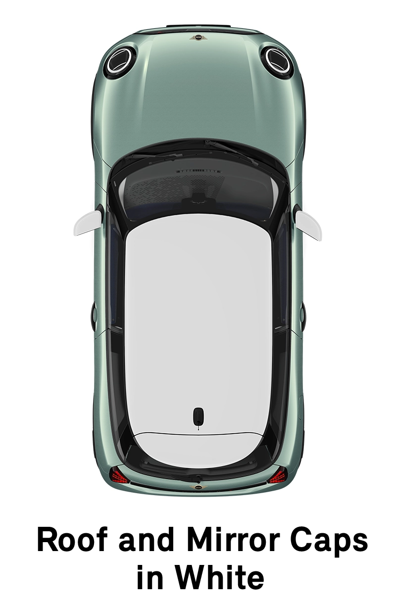 MINI stogas ir veidrodėlių gaubtai baltos spalvos