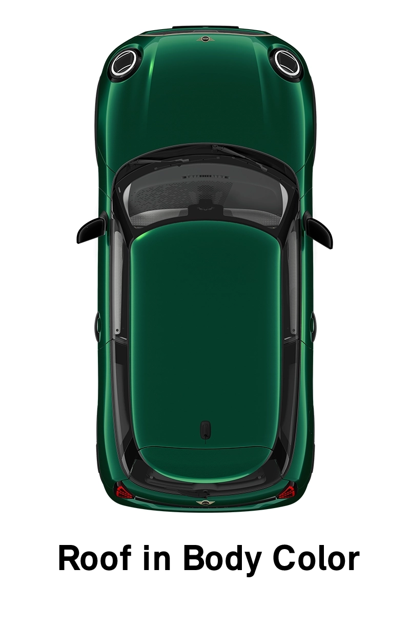 MINI stogas ir veidrodėlių gaubtai kėbulo spalvos