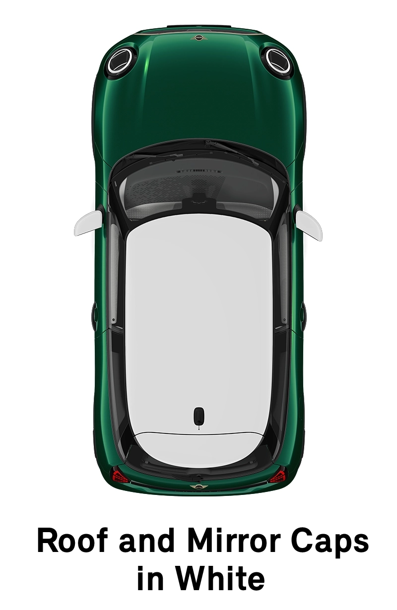 MINI stogas ir veidrodėlių gaubtai baltos spalvos