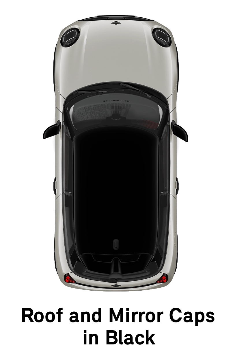 MINI stogas: stogas ir veidrodėlių gaubtai kėbulo spalvos