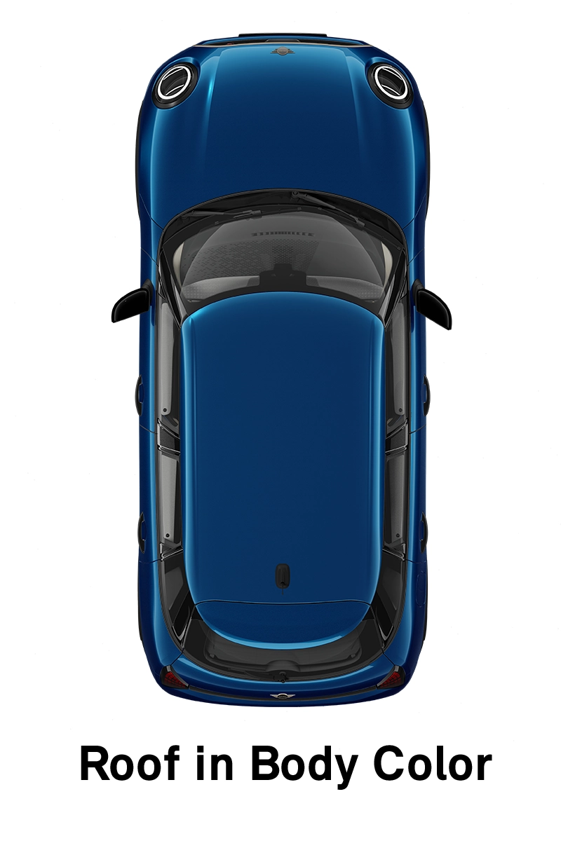 MINI stogas ir veidrodėlių gaubtai kėbulo spalvos