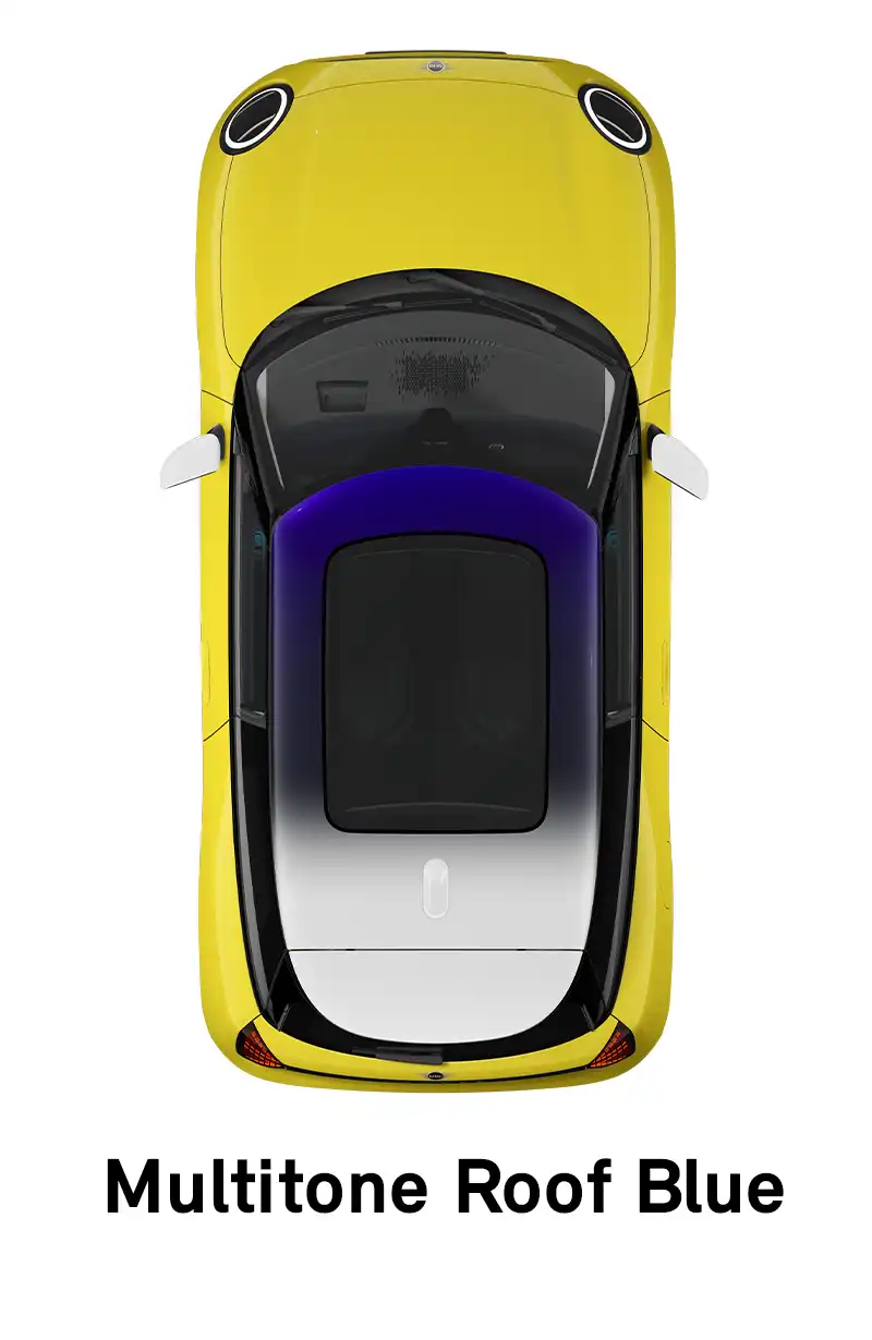 MINI stogas: daugiatonis mėlynos spalvos stogas