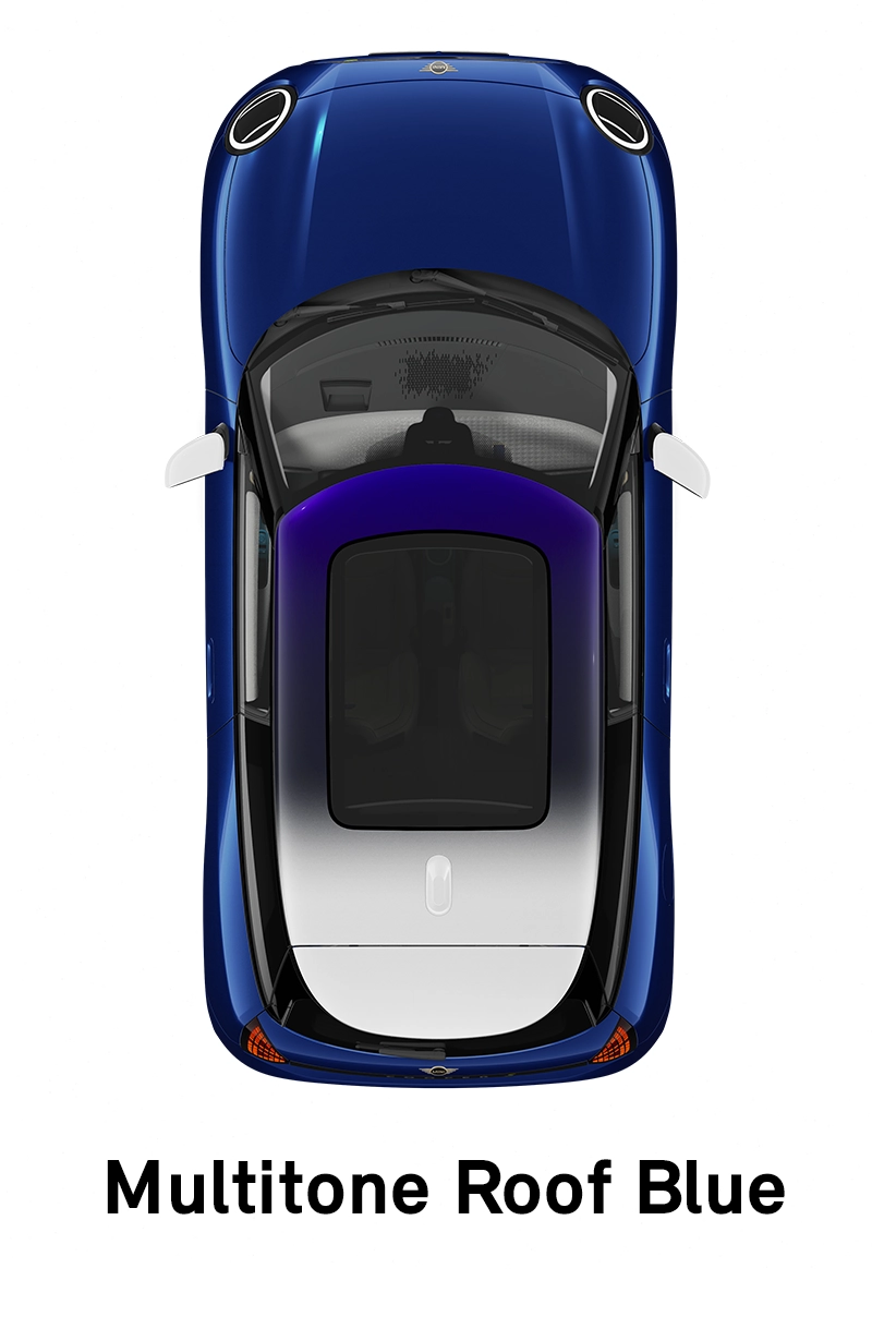 MINI stogas: daugiatonis mėlynos spalvos stogas