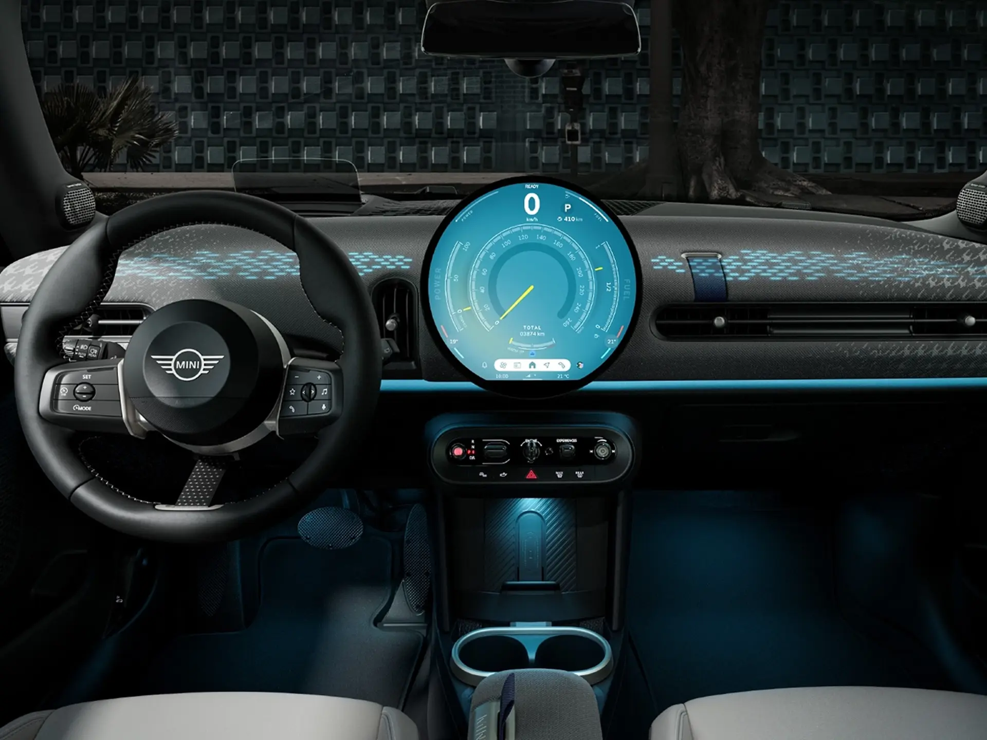 MINI Cooper kabrioletas - interjeras akcentai