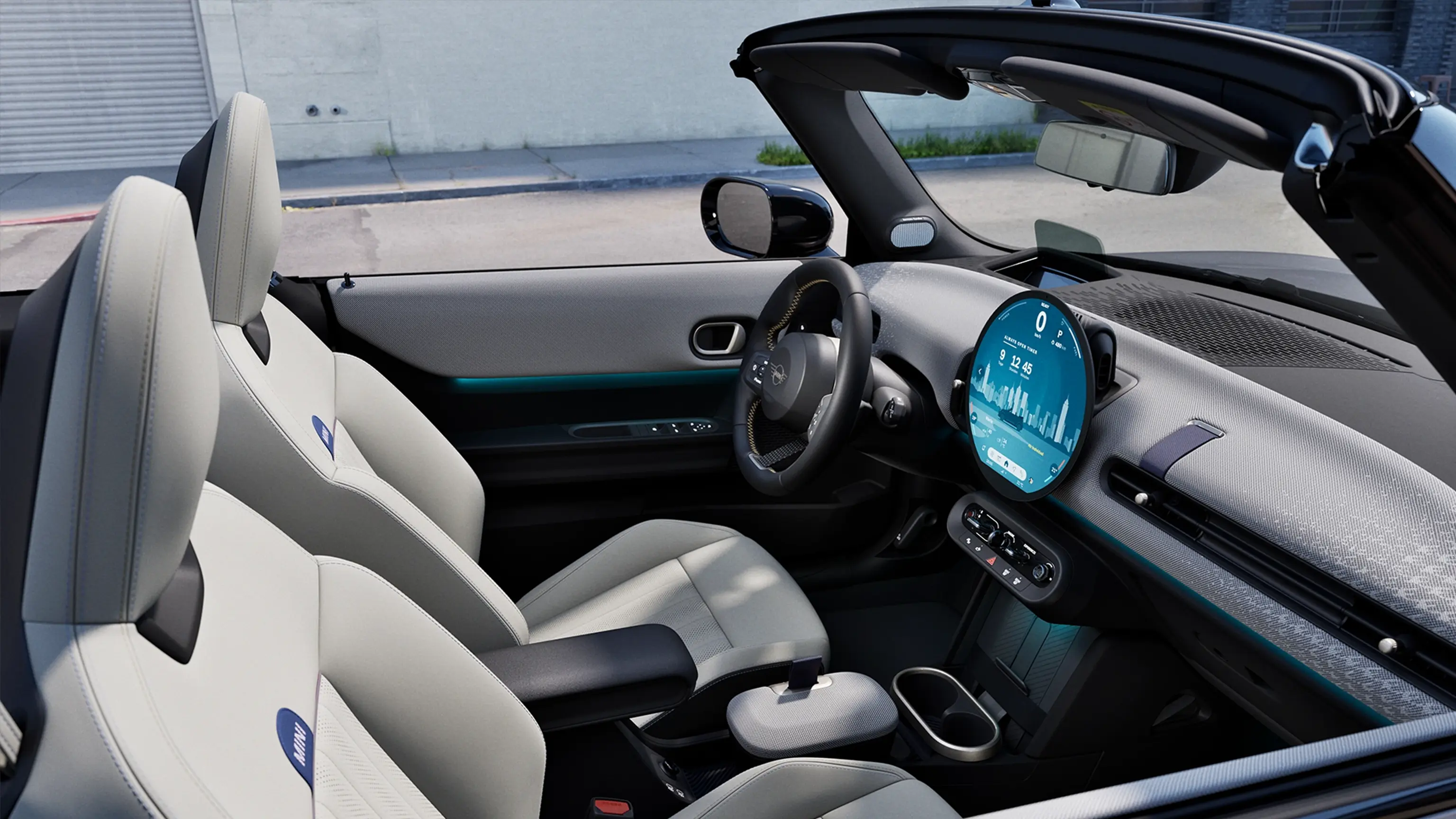 MINI Cooper kabrioletas – interjeras – akcentai