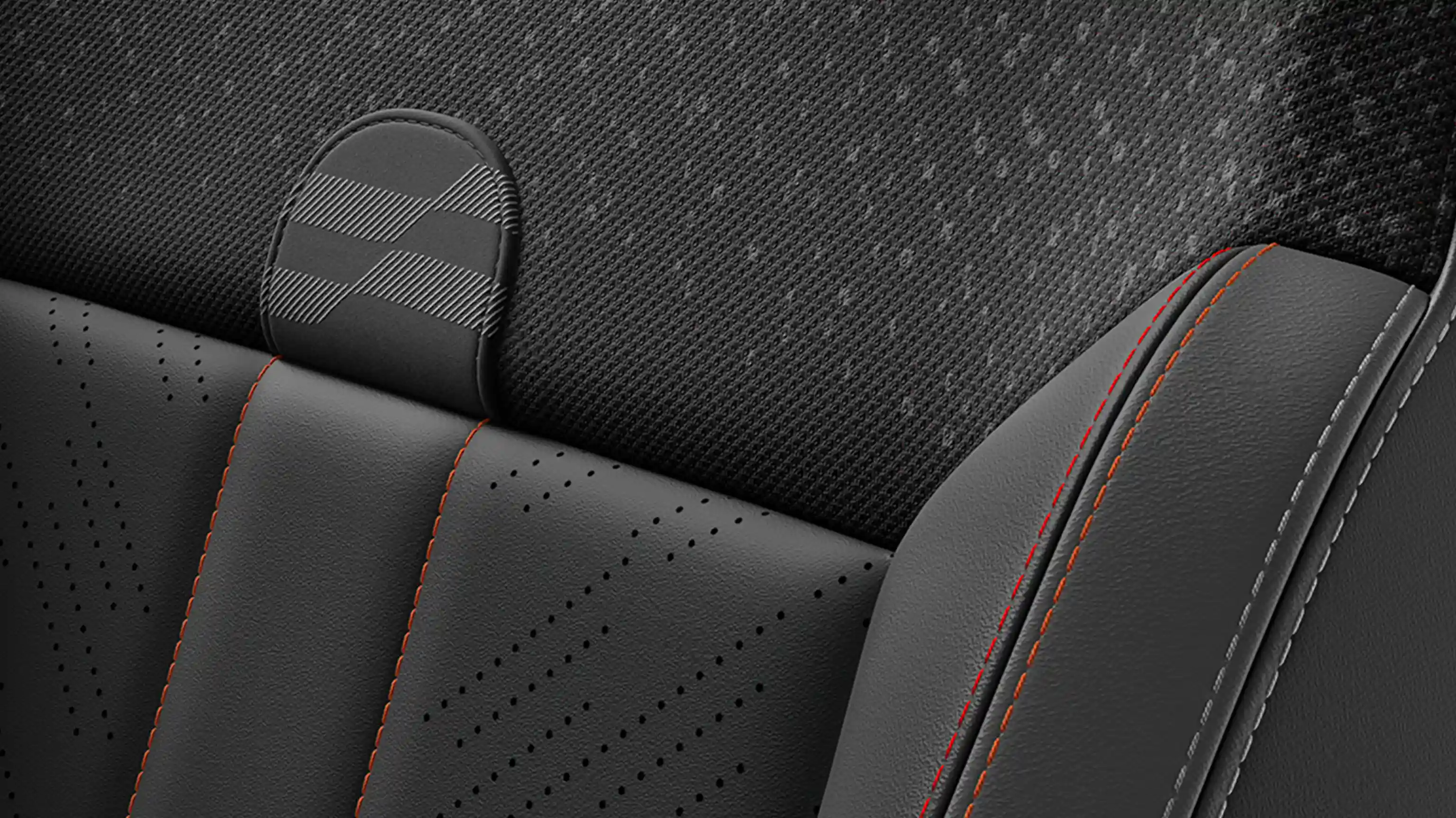 MINI Cooper kabrioleto JCW Style juodos spalvos JCW Black Vescin/megzto audinio sėdynių vaizdas