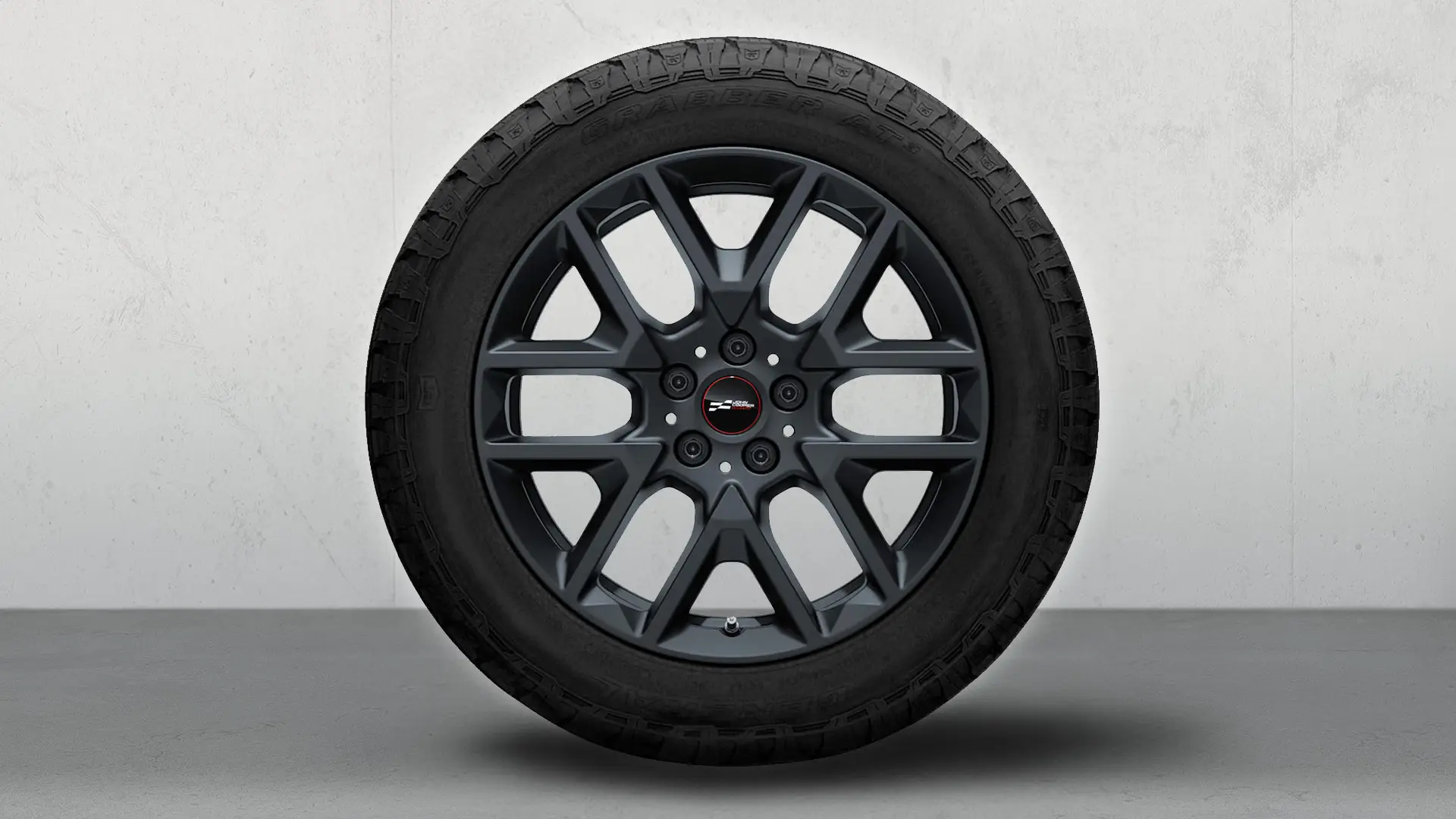 18 colių JCW Y-Spoke 945 lieti lengvojo lydinio ratlankiai pilkos Frozen Midnight Grey spalvos. 