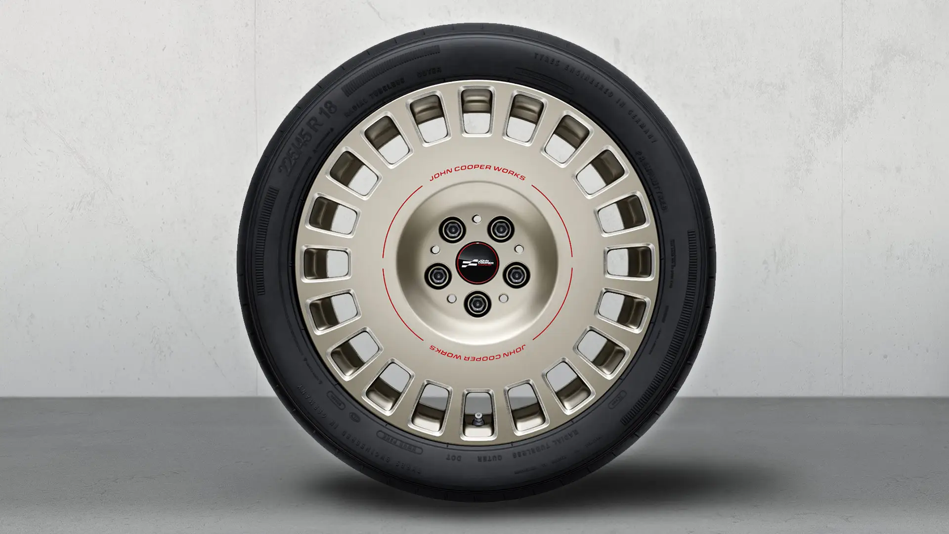 18 colių dvispalviai JCW lengvojo lydinio Rallye Spoke 992 (Vibrant Silver pilkos spalvos, poliruoti), vasaros ratų komplektas