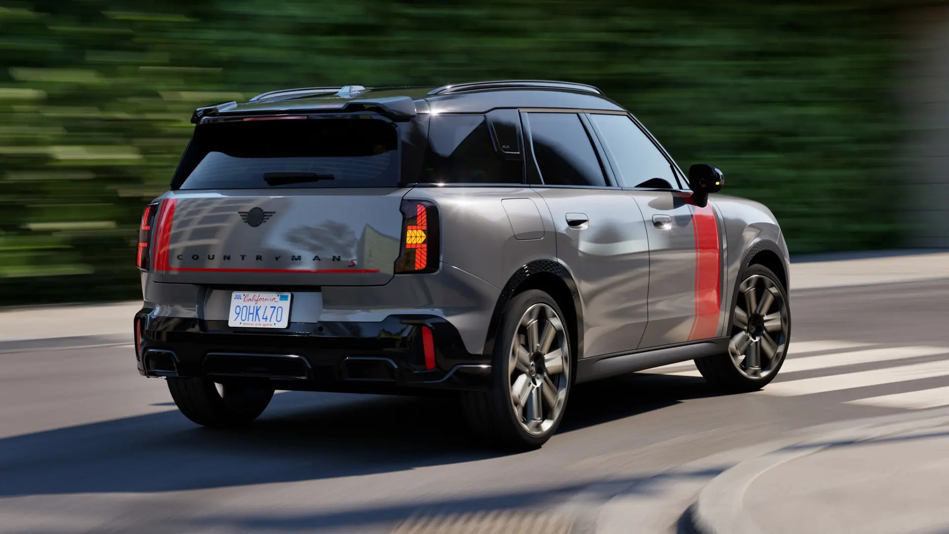 MINI Countryman važiuojantis posūkyje