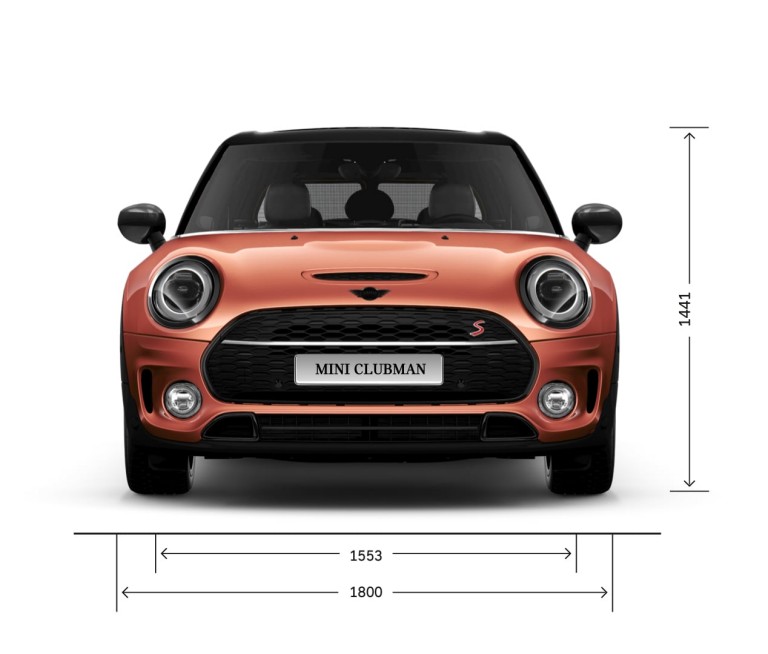 MINI Clubman – vaizdas iš šono – išmatavimai