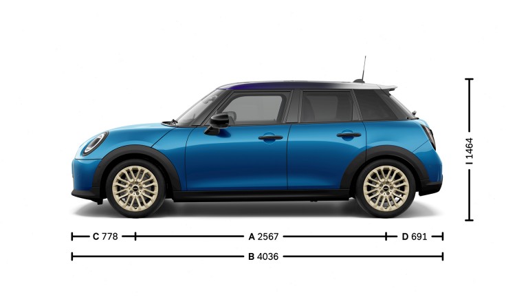 MINI Cooper 5-duris - matmenys- pradžios vaizdas
